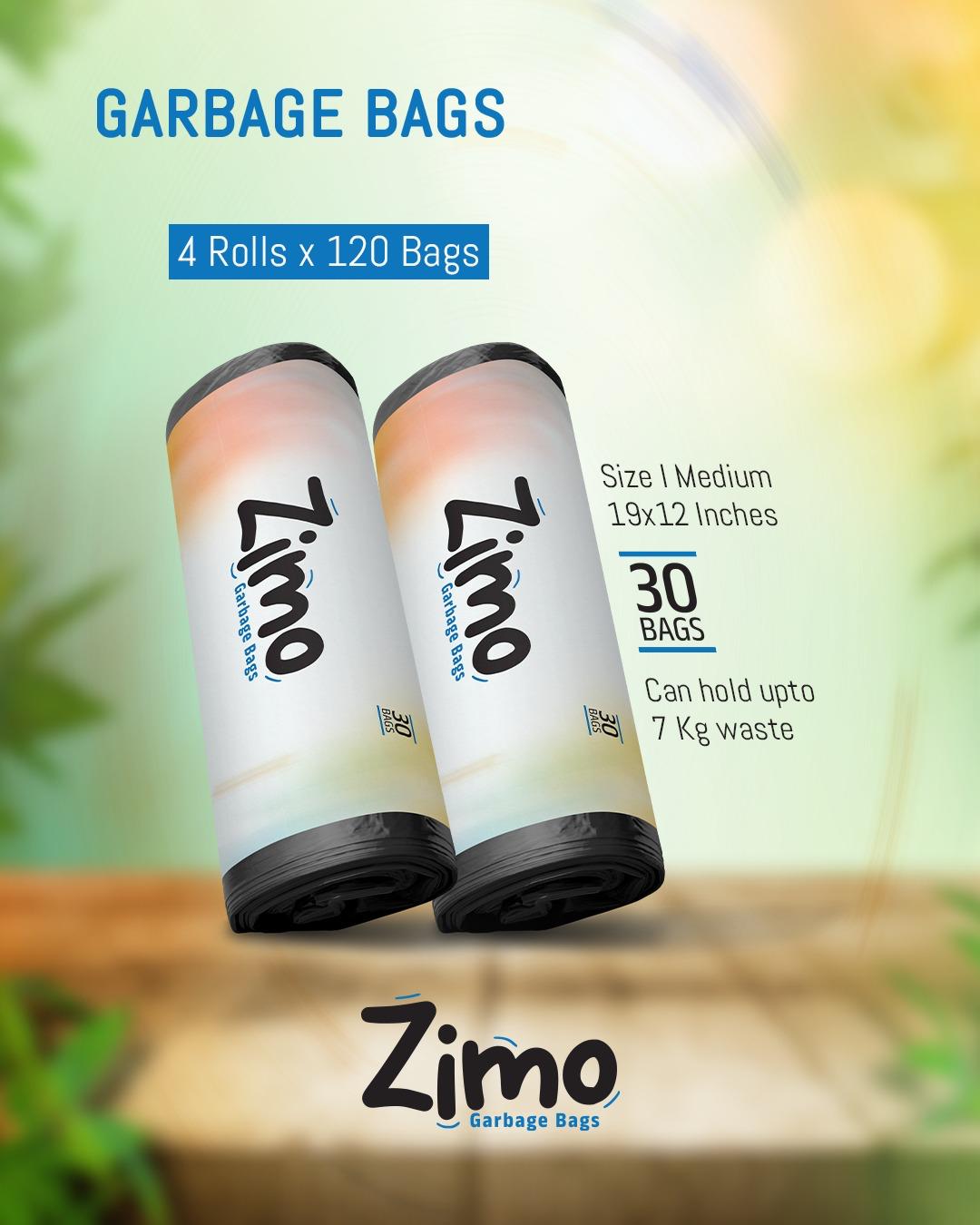 Zimo garbage bags, medium 4 rolls /120 pcs