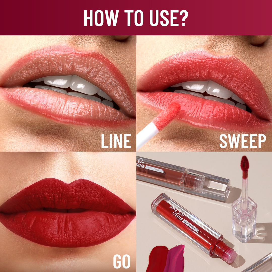 SWISS BEAUTY STAY ON MATTE LIQUID LIPSTICK