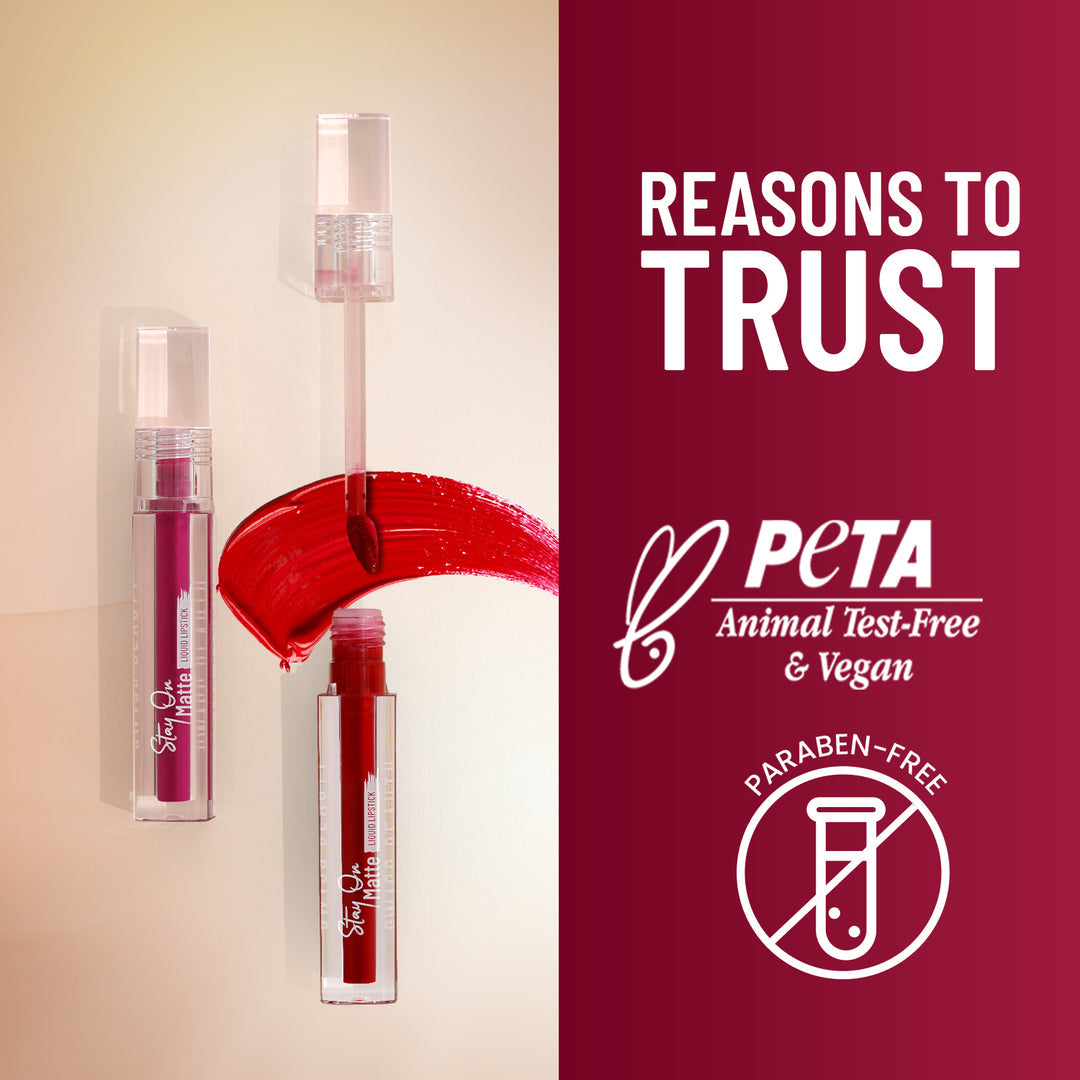 SWISS BEAUTY STAY ON MATTE LIQUID LIPSTICK