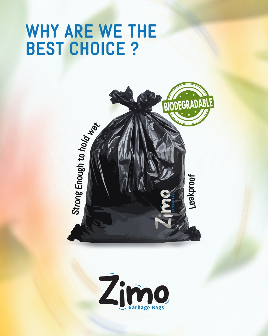 Zimo garbage bags , medium ,12 rolls/ 360 pcs