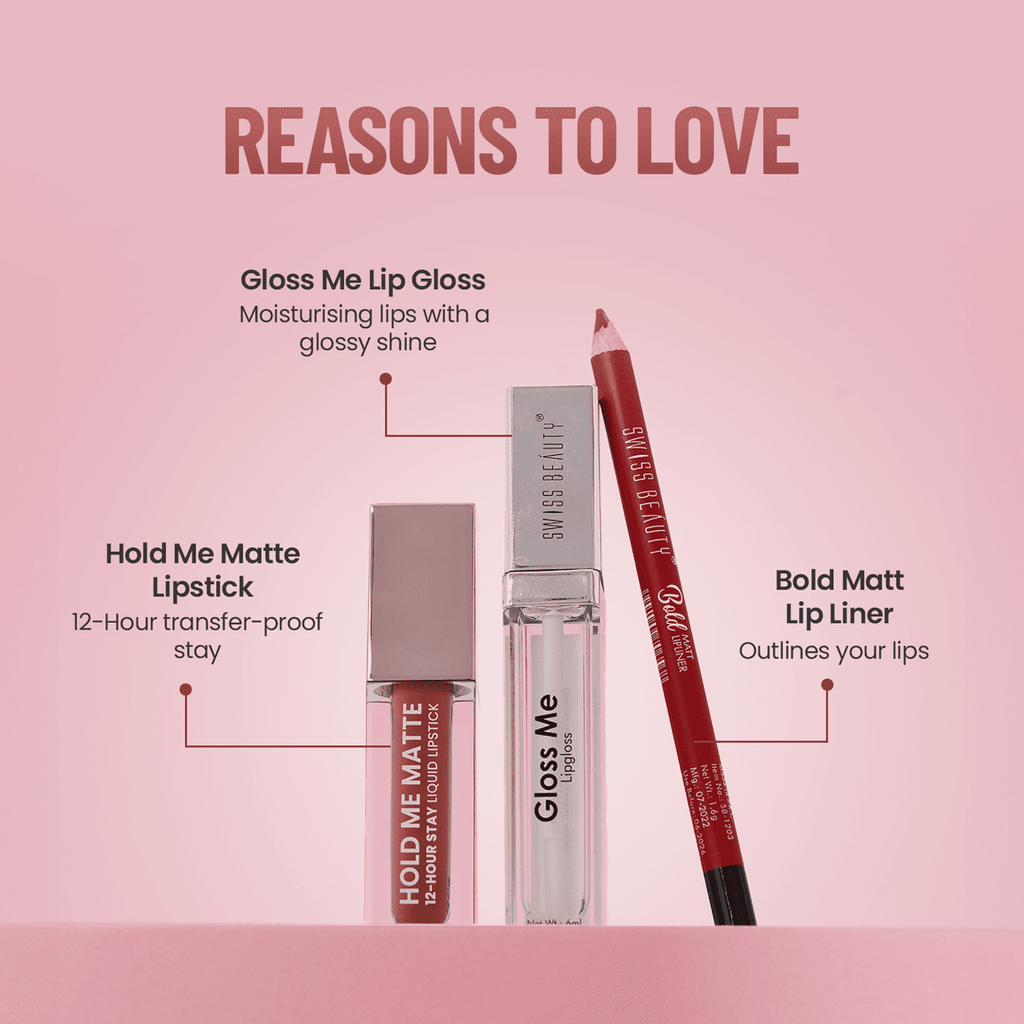 Luxneo Line & Fine Lip Duo with Lip Liner & HD Matte Lipstick |
Matte Finish Long-Lasting Non-Drying