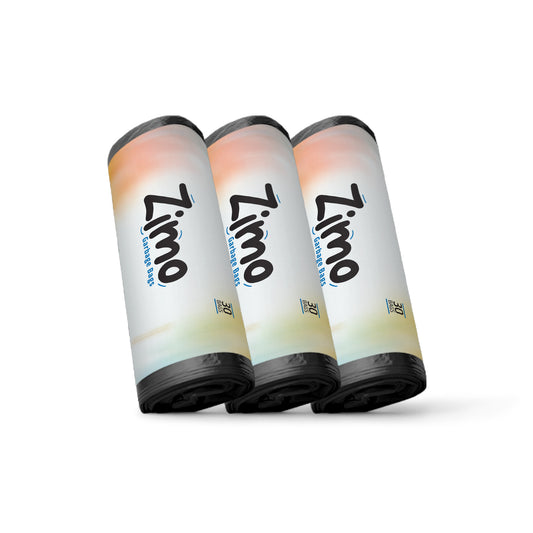 Zimo black garbage bags "3 roll" / medium 19*21/ 90 pcs