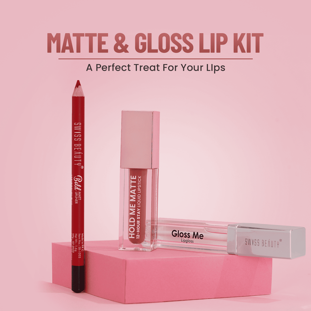 Line & Fine Lip Duo with Lip Liner & HD Matte Lipstick |Matte Finish |Long-Lasting | Non-Drying