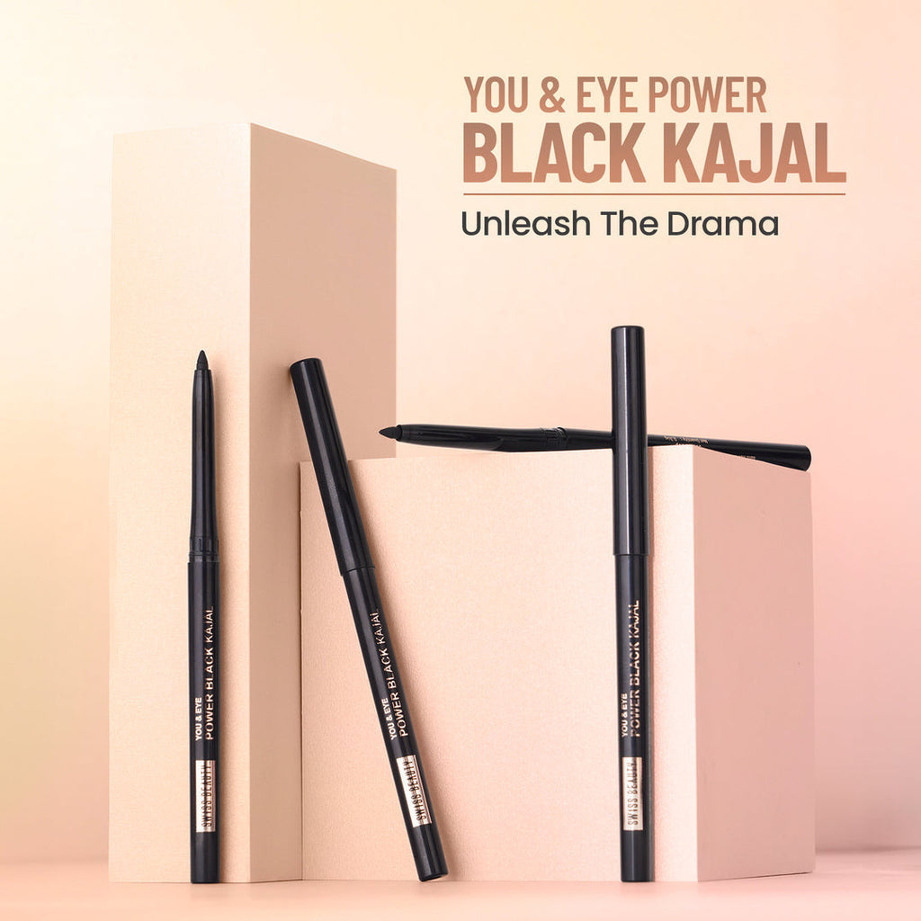 You & Eye Power Black Kajal |
Waterproof & Smudge-Proof | 24
Hour Stay Matte Finish Black
Kajal