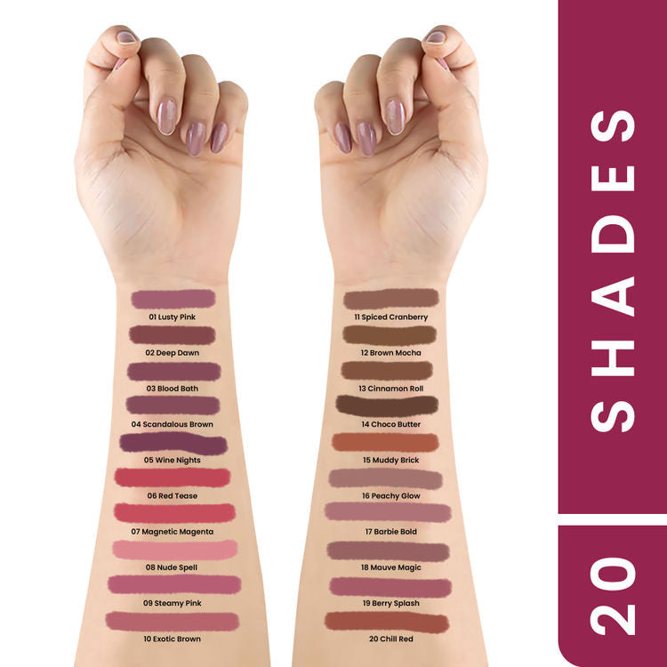 SWISS BEAUTY STAY ON MATTE
LIQUID LIPSTICK